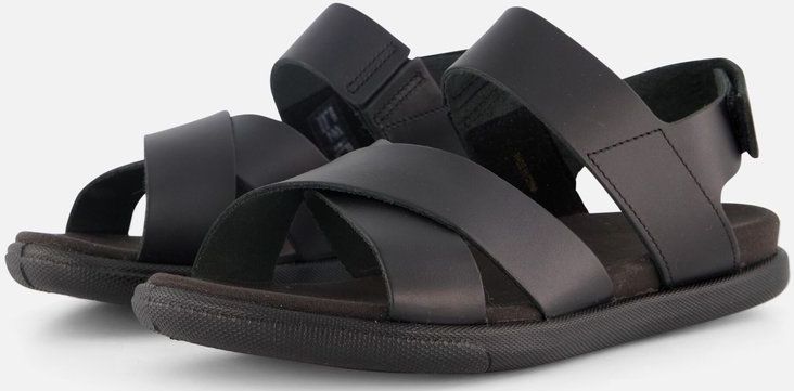 Ecco - Samara - Sandalen - Zwart - Leer - Klittenbandsluiting