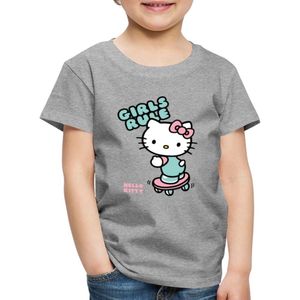 Hello Kitty Op Een Skateboard Met Girls Rules Premium T Shirt Kinderen