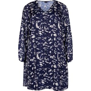 ZIZZI MLUCY, L/S, ABK DRESS Dames Jurk - Blue - Maat M (46-48)