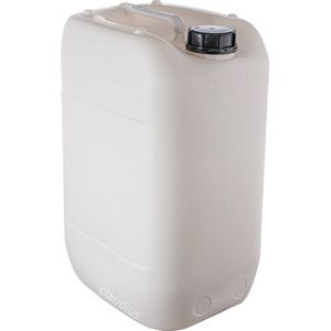 Jerrycan 25 liter – handig stapelbaar – UN gekeurd – voor water en gevaarlijke vloeistoffen – inclusief dop – totaal te legen