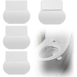 4 Stuks Toiletdeksel lifter - Lifter Handvat voor Toiletbril - zelfklevende toiletbril lifter - Multifunctioneel - Cover Lifter Herbruikbare - anti-vuil handvat Seat Lift Tools- voor badkamer thuis reizen kantoor hotel benodigdheden (wit)