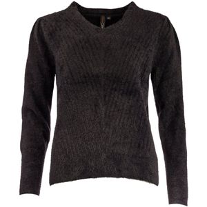 NED Trui Belins Ls Rmj Furry Knit 25w1 U172 02 900 Black Dames Maat - M