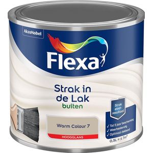 Flexa Strak in de lak - Buitenlak Hoogglans - Warm Colour 7 - 500ml