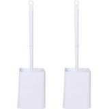 Benson - Toiletborstel met Houder - Wit - Kunststof - 41 cm