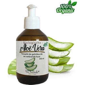 Aloë Vera 250 ml - Kalmerende Massage olie - Biologisch - Bio oil - huidverzorging - Pure Naturals