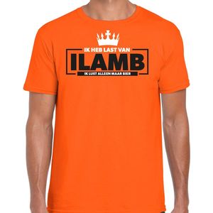 Bellatio Decorations Koningsdag shirt heren - ik lust alleen maar bier - oranje - feestkleding XL