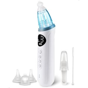 Gatson Pro Neusreiniger Baby - Inclusief Borsteltje, Pincetje en Opbergdoos - 10 Melodietjes en Lichten - Neuszuiger Baby - Snoetenpoetsers - Neuspeer - Elektrisch - Snotzuiger