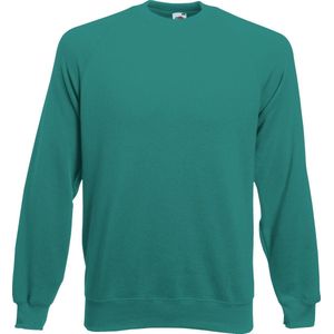 Fruit Of The Loom Kind/ Kinderen Unisex Raglan Mouwen Sweatshirt (Emerald)