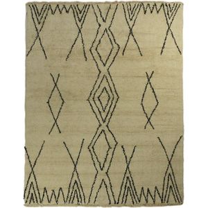 HSM Collection Vloerkleed Dubbel Ruit 160x230cm Zwart/Wit Katoen