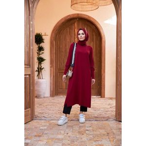 Tuniek jurk lang | Bordeaux