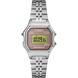Timex Classic Digital Mini TW2T48500 Horloge - Staal - Zilverkleurig - Ø 27 mm
