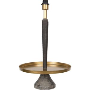 HAES DECO - Lampenvoet - Formaat Ø 37x61 cm, kleur Bruin, gemaakt van Hout voor Fitting E27/max 1x60W - Lampvoet, Tafellamp