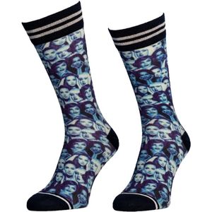 Sock my Feet Sokken - Pretty Faces - 1 paar vrolijke sokken met print - Heren - Maat 43/46