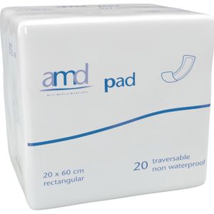 AMD Pad Rectangular - Doorlaatbaar 20 x 60 cm - 4 pakken van 20 stuks