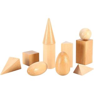 Driedimensionale geometrie blokken - 10 stuks - voor kleuterschool cognitief leren