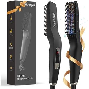 Baardstijltang voor Mannen met 6 Temperatuurinstellingen – Ioniële Kam voor Baard- en Haarstyling