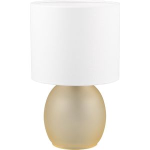 LED Tafellamp - Tafelverlichting - Trion Alev - E14 Fitting - Rond - Amber - Glas