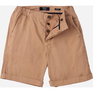 Mr Jac - Slim Fit - Heren - Korte Broek - Shorts - Garment Dyed - Pima Cotton - Beige - Maat M
