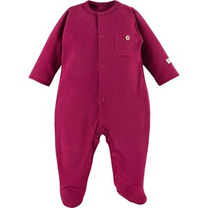 Eevi - Boxpakje/Slaappakje/Pyjama/Onesie - Bordeaux - Maat 56 - 0 t/m 2 maanden