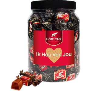 Côte d'Or Chokotoff chocolademix puur & melk ""Ik Hou Van Jou"" - chocolade met toffee - 800g