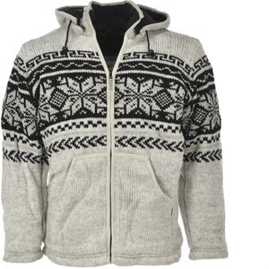 Pure Wool Herenvest WJK-1301 Ecru - ecru - L