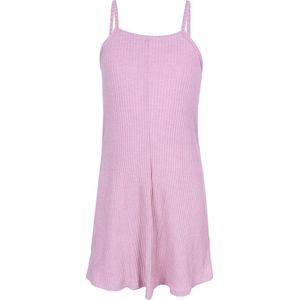 Zomerse roze geribde jurk