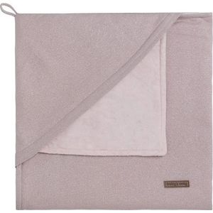 Baby's Only Gebreide wikkeldeken - Omslagdoek baby Sparkle - Fluweel voering - Zilver-Roze Mêlee - 75x75 cm - Met subtiel glittertje - Geschikt voor drie- en vijfpuntsgordel