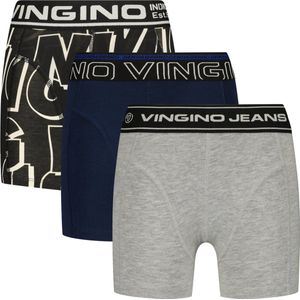 Vingino Jongens Boxer B-234 Logo 3Pack Dark Blue - Maat M