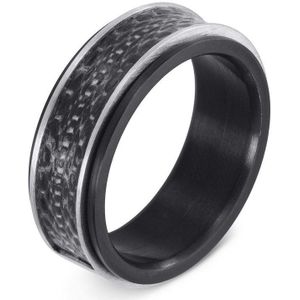 iXXXi Men-Jeans-Zwart/Zilverkleurig-Heren Ring