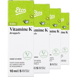 Etos Kids - Vitamine K - druppels - 4 x 10ml - voordeelverpakking