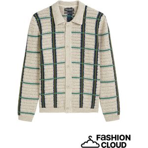 Marc O'Polo - Gebreid Jack - Katoenmix - Regular Fit - All-over Motief