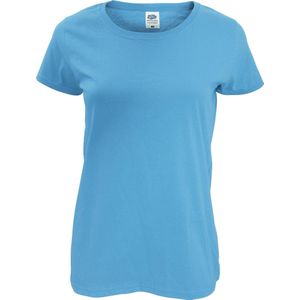 Fruit Of The Loom Dames/ Vrouwen Dames-Fit Original T-Shirt met Korte Mouwen (Azure Blauw)