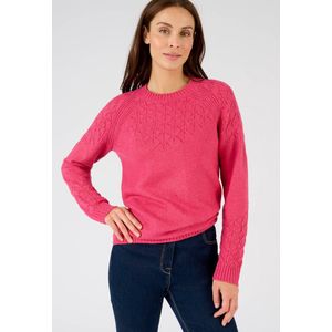 Damart - Trui van sierlijk tricot - Dames - Roze - S