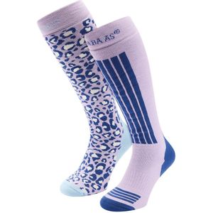 Poederbaas - Skisokken - Lila - 2-pack - Dames