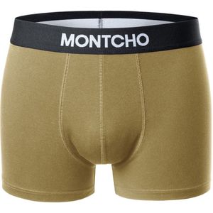 MONTCHO - Essence Series - Boxershort Heren - Onderbroeken heren - Boxershorts - Heren ondergoed - 1 Pack - Kaki - Heren - Maat S
