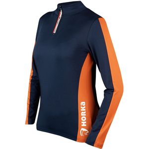 Knhs Trainingsshirt Knhs Eventing Uni Donkerblauw-oranje