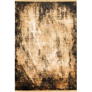 Luxury Picasso Art Elysee Vloerkleed - Laagpolig Luxe Tapijt - Soft Fluweel - Goud- 80x150 CM