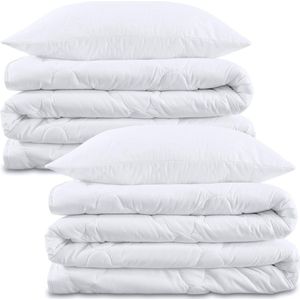 Solene Dekbed Zonder Overtrek Set – 2× Winterdekbed 140×200 cm + 2× Kussen 80×80 cm – Extra Warm en Isolerend – Oeko-Tex Gecertificeerd – Wasbaar op 60 °C – Duurzaam en Comfortabel