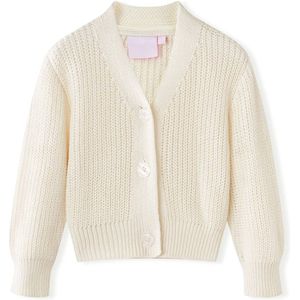 vidaXL - Kindervest - gebreid - 92 - sneeuwwit