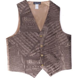 Geweven Vest - Gebroken Wit - Bladmuziek - 0