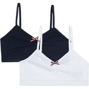 Tommy Hilfiger BH topje 2 Pack Wit/Blauw Katoen 128-140