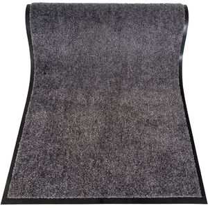 JYG Cleanwash grijs grote deurmat - 4 zijdenafwerking - 120x220cm