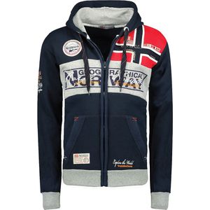 Vest Met Capuchon En Rits Blauw Geographical Norway Flyer - S