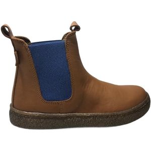 Naturino - Figus - Mt 23 - elastiek lederen chelsea laarzen - cognac/ blauw