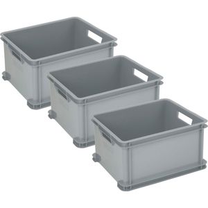 Curver Unibox Classic Opbergbox L - 3x30L - Grijs