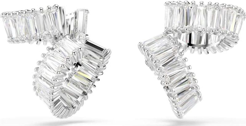 Swarovski - Oorbellen - Grijs - Gerhodineerd Metaal - Swarovski® Zirkonia