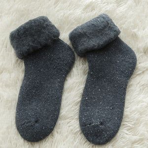 Warme en comfortabele sokken - U-vormige hiel - ronde omslag - elastische boord - zacht en warm - sokken - wintersokken - verdikte en met fleece gevoerde sneeuwsokken - slaapsokken - skisokken - vloersokken