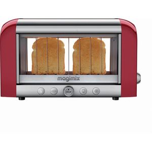 Magimix Vision Toaster - Rood - zichtbaar roosteren - Quartz techniek - 8 standen