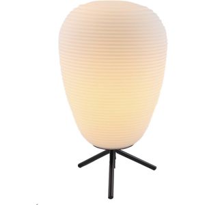 Olucia Davide - Moderne Tafellamp - Glas/Metaal - Wit;Zwart