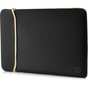 HP Neoprene Reversible Sleeve - Laptopsleeve / 15,6 inch / Zwart en Goud